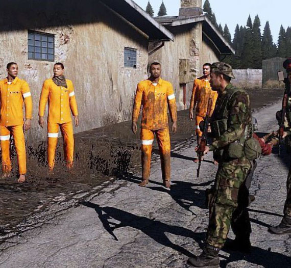 A prisoner exchange in an in-game still